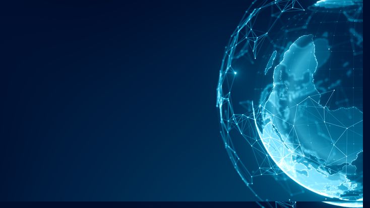Technology globe background